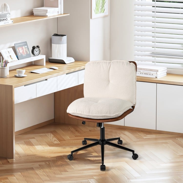 Armless Home Office Chair with Rocking Backrest