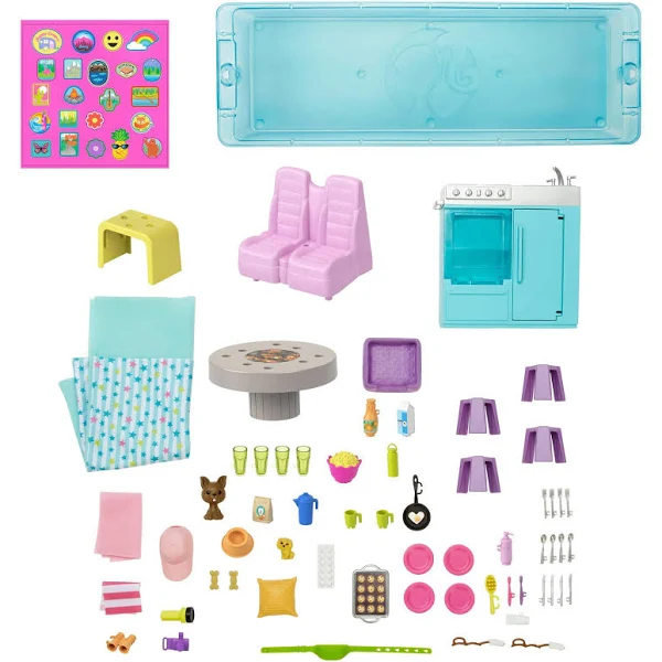 Mattel Barbie Dream Camper Playset with Slide & Accessories, 7 Play Areas, Ages 3+