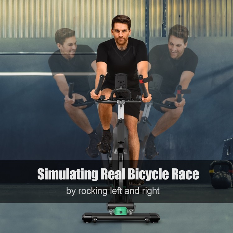 Stationary Exercise Cycling Bike with 33lbs Flywheel for Home