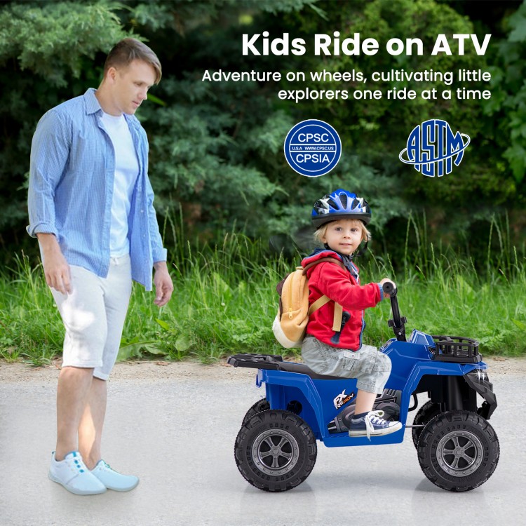 6V Kids Ride On Electric ATV with LED Headlights and MP3 Player