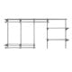 3 to 6 Feet Wall-Mounted Closet System Organizer Kit with Hang Rod