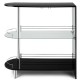 2-holder Bar Table with Tempered Glass Shelf