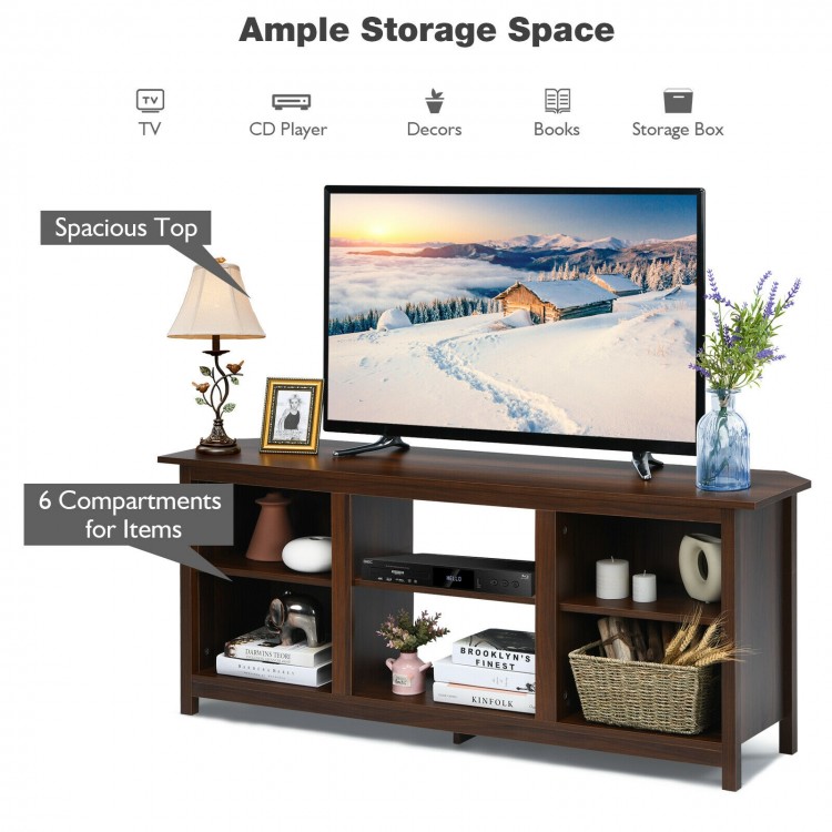 2 Tier Farmhouse Universal TV Stand for TV's up to 65 Inch Flat Screen