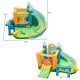 Inflatable Water Slide with Dual Slides and Splash Pool Bounce House with 735W Blower
