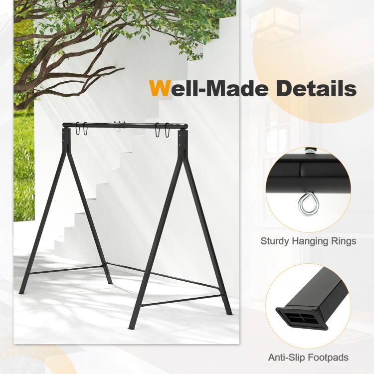 Patio Metal Swing Stand with A-Shaped Structure