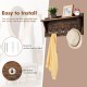 24 Inch Entryway Wall Mounted Coat Rack with Shelf and 5 Hooks