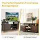 58 Inch Wood TV Stand Entertainment Media Center Console with Storage Cabinet