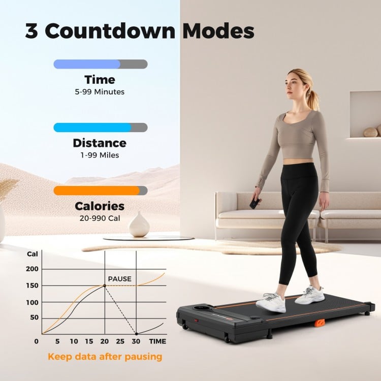 2.5HP Under Desk Treadmill with Remote Control for Home Office