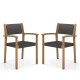 Set of 2 Stackable Outdoor Wicker Dining Chair
