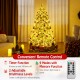6/7.5/9 FT Artificial Christmas Tree Pre-Lit Hinged Holiday Tree with 360° Quick Power Connector