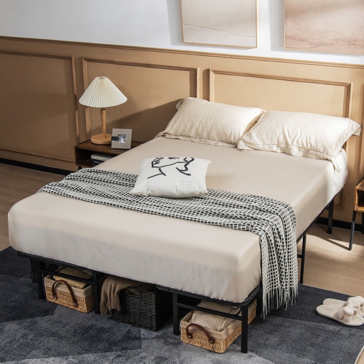 Full/King Size Folding Steel Platform Bed Frame for Kids and Adults