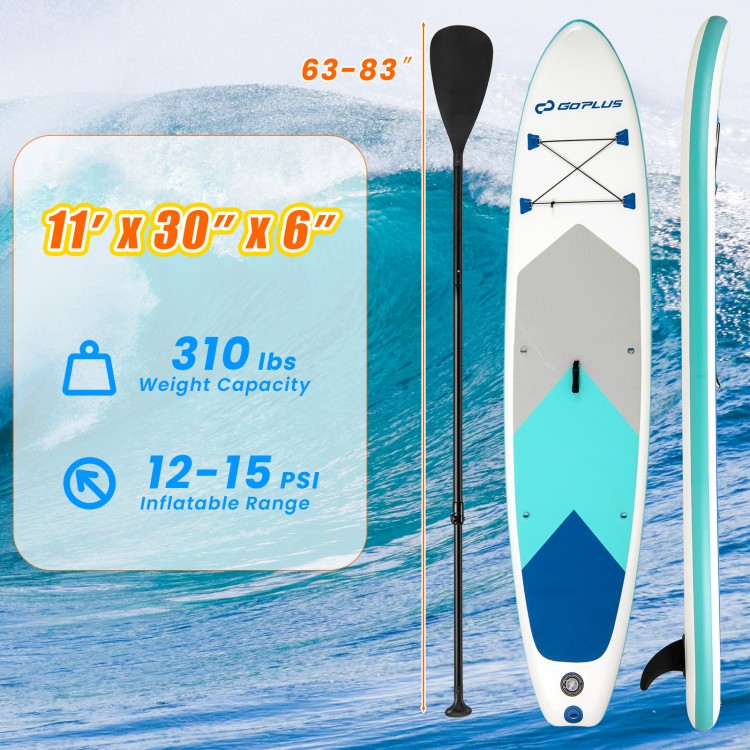11 Feet Premium SUP Inflatable Stand Up Paddle Board with Accessories