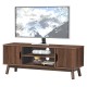 50 Inch Wood Media TV Stand with Storage Shelf