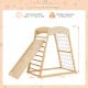 6-in-1 Jungle Gym Wooden Indoor Playground with Double-Sided Ramp and Monkey Bars