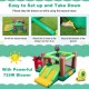 Farm Themed 6-in-1 Inflatable Castle with Trampoline and 735W Blower