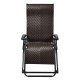 2 Pieces Patio Rattan Zero Gravity Lounge Chair