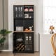 72 Inch Freestanding Pantry Cabinet with Hutch and Adjustable Shelf