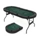 72 Inch Foldable Poker Table for 8 Players Portable Oval Card Board Game Table