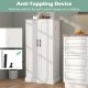 Freestanding Buffet Cupboards Sideboard with 2 Doors and Anti-Tipping Devices