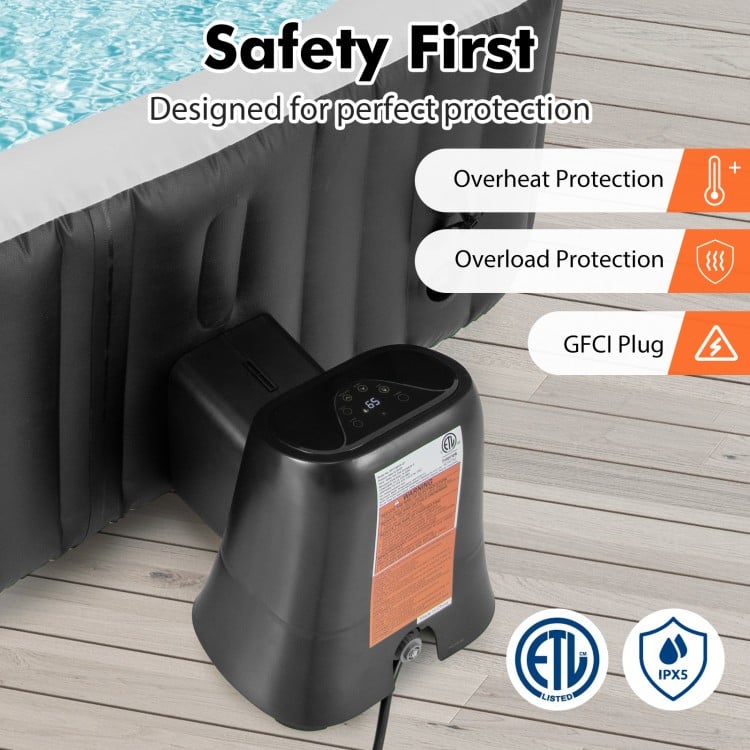 1350W Electric Heater Pump with Touch Panel and LED Display