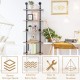 6-Tier Industrial Wall Mounted Pipe Shelves