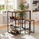 3-Piece Bar Table Set for 2 Bar-Height Dining Table with 2 Stools
