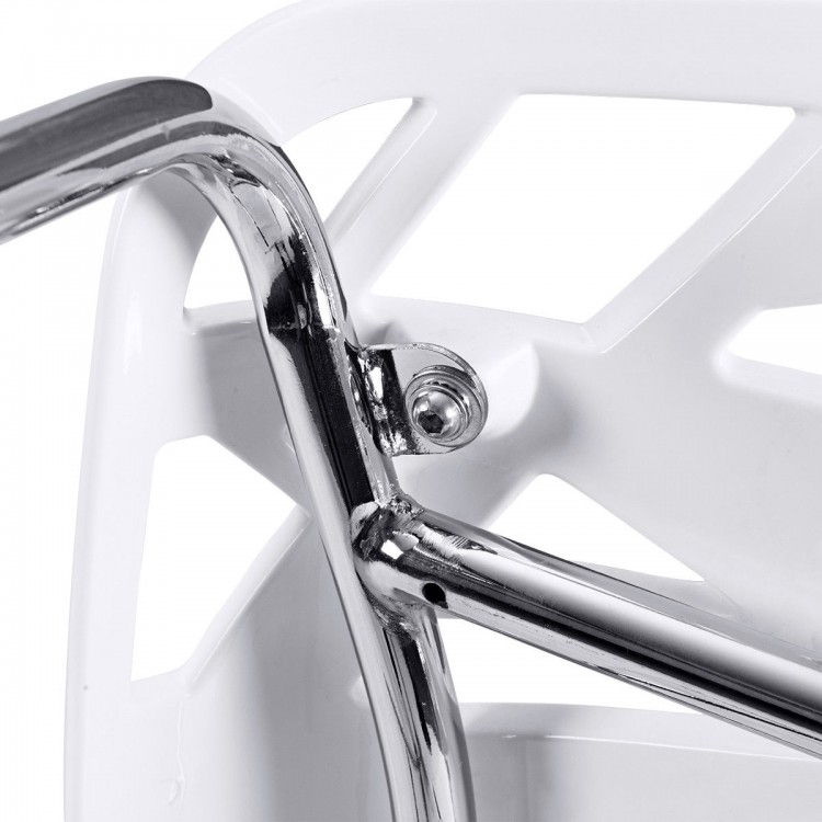 Set of 6 Accent Armless Modern Dining Chairs with Feet Pads