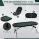 72 Inch Foldable Poker Table for 8 Players Portable Oval Card Board Game Table