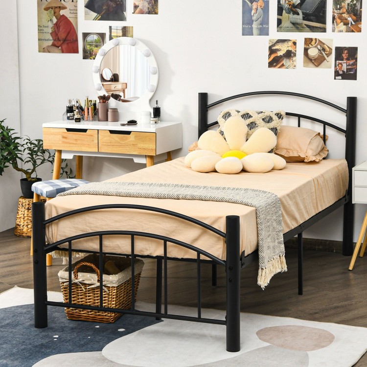 Modern Platform Bed with Headboard and Footboard