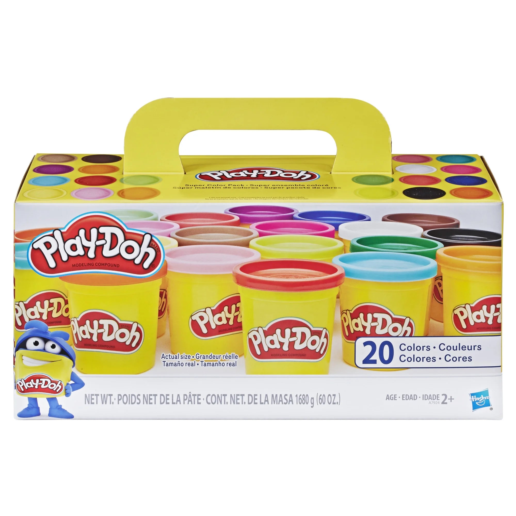 Play-Doh Super Color 20-Pack, 20 Vibrant Colors, 60 oz Non-Toxic Modeling Compound for Ages 3+