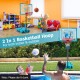 3.8-4.4 Feet Height Adjustable Pool Basketball Hoop for Kids Teens and Adults