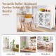 Buffet Cabinet with Tempered Glass Doors & Adjustable Shelves for Kitchen