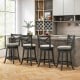 27/31 Inch Swivel Bar Stools Set of 2 with Hollow Back and Soft-padded Seat