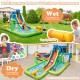 Inflatable Water Slide with Splash Pool and Climbing Wall for Oudoor Indoor without Blower