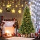 6/7/8 Feet Hinged Christmas Tree with PVC Branch Tips Warm White LED Lights