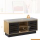 Shoe Bench with Storage Compartments and 3 Adjustable Shelves