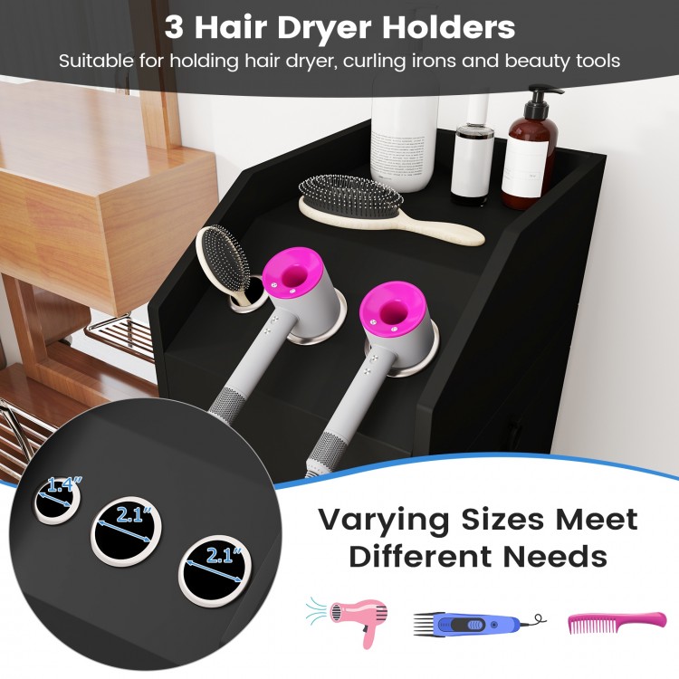 Salon Trolley Cart 360° Rolling Tool Cart Mobile Storage Station with 4 Lockable Wheels