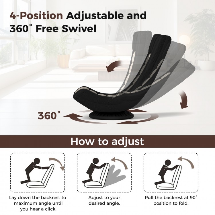 360° Swivel Gaming Chair with 4 Adjustable Position