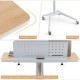 Height Adjustable Mobile Standing Desk with Detachable Holde