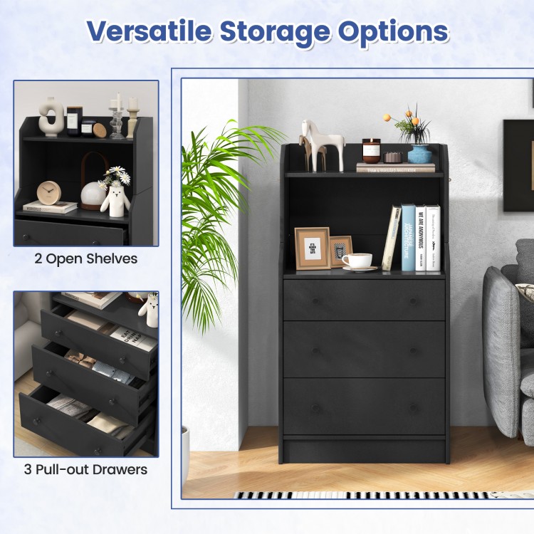 Modern Storage Dresser with Anti-toppling Device