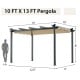 10 x 13 Feet Outdoor Aluminum Retractable Pergola Canopy Shelter