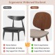 Wooden Dining Chair Set of 2 with Bentwood Frame and Padded Seat