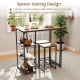 3-Piece Bar Table Set for 2 Bar-Height Dining Table with 2 Stools