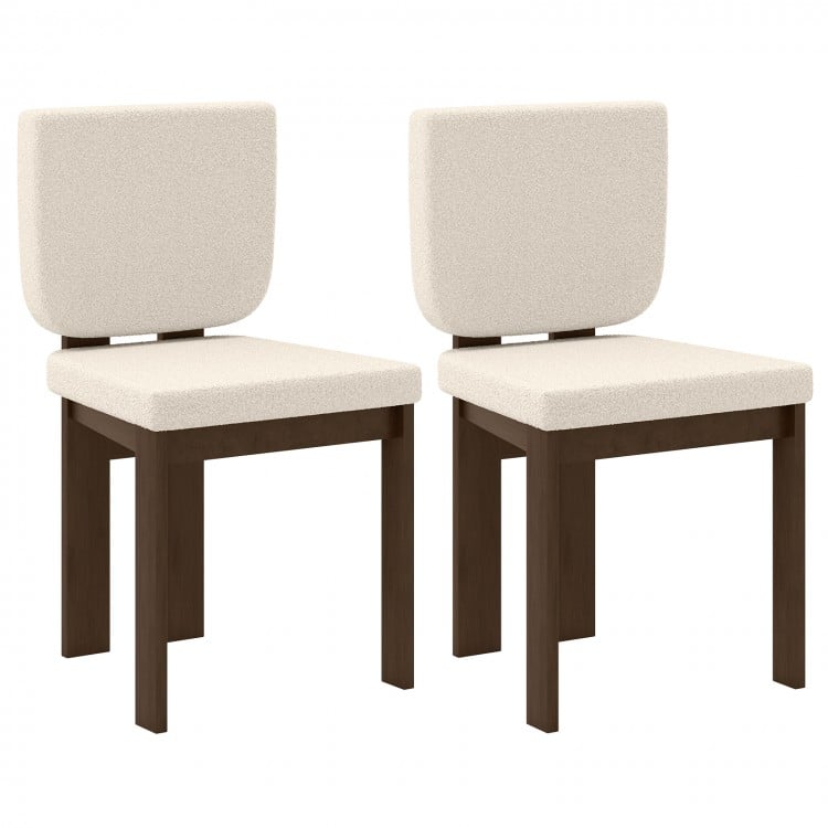 Wooden Dining Chair Set of 2 with Rubber Wood Leg for Home Office Living Room