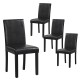 Dining Chair Set of 4 Upholstered Kitchen Dinette Chairs with Wood Frame