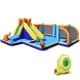Giant Soccer-Themed Inflatable Water Slide with 735W Blower