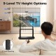 Mobile TV Stand with Camera Shelf and AV Shelves for 32-80 Inch Flat/Curved TVs