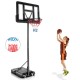 4.25-10 Feet Basketball Hoop System with Adjustment Holes and 2 Nets
