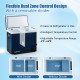 53QT Portable Dual Zone 12V Car Refrigerator Compressor Fridge Freezer for Vehicles Camping Travel