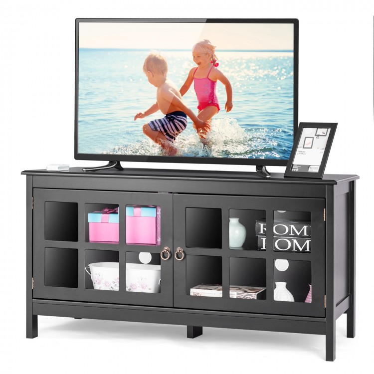 50 Inch Modern Wood Large TV Stand Entertainment Center for TV